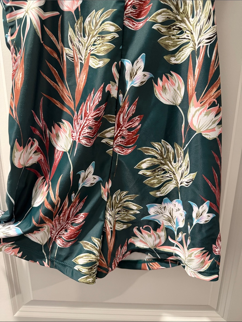 Floral Ruched Romper Swimsuit - Picture 4 of 10